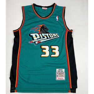 Mitchell & Ness Grant Hill Detroit Pistons Teal 1998-99 NBA Jersey Mens XL